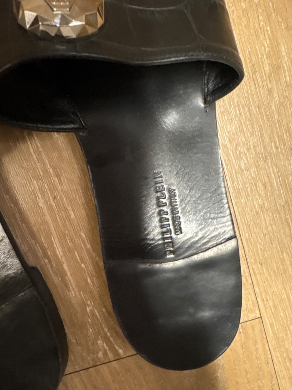Philipp Plein Made in Italy Men’s Skull and Cross Bones Sandals men’s EU44 - Picture 3 of 13